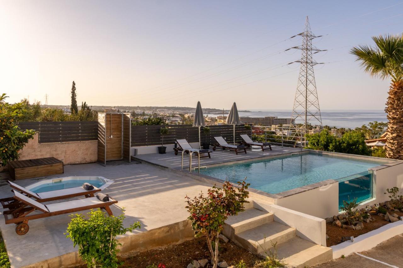 Queens Gem Luxury Villa - Private Heated Jacuzzi - Pool Hersonissos  Esterno foto